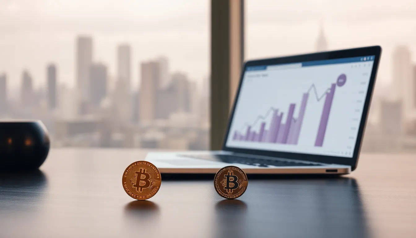 비트코인 그래프와 투자자들의 모습